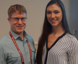 Tom Parfitt of the University of Richmond at the big LERN annual conference in New Orleans, shown here with Leslie Kowalczyk of UGotClass. Tom presented an all-new practical tips session on promoting UGotClass.