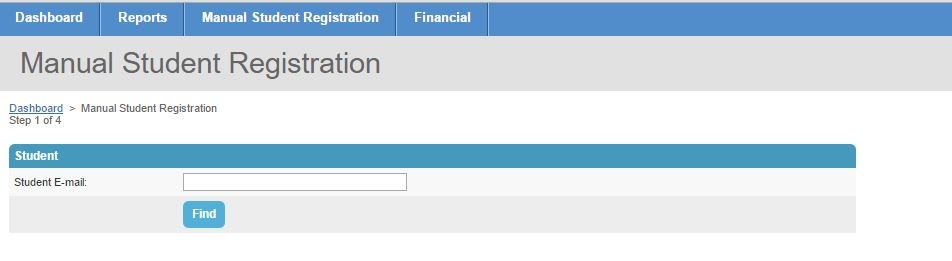 Manual Student Registration