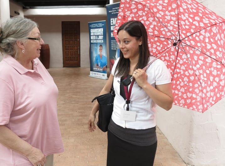Generational expert Julie Coates, left, with Susan Davis of the American Society of Civil Engineers.  Coates is author of the pioneering book, Generational Learning Styles.  Click here for information or to order the book  